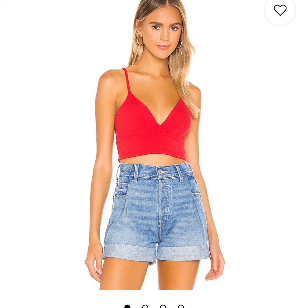 Susana Monaco thin strap v neck crop